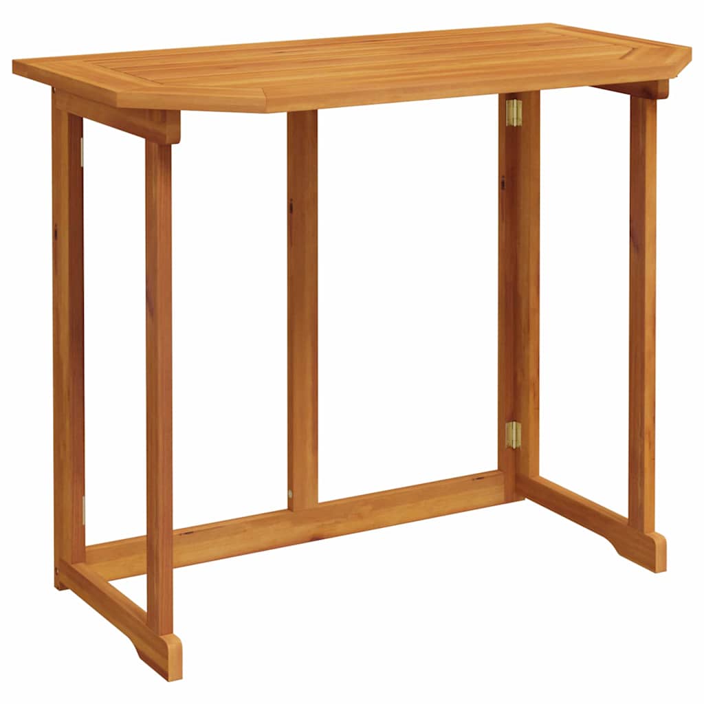 4-teiliges Garten-Essensemble aus massivem Akazienholz